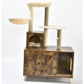 New Design Wholesale Cat Product Modern Cat Scratch Tree Cat Furniture Condo Tower Litter Box